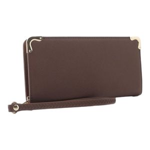 🔥NWT🔥 Brown Faux Leather Zip Around Wallet